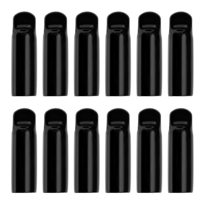 Set 12 Capace pentru Robinet de Bere, Rubber, Negru, 0.7x6cm