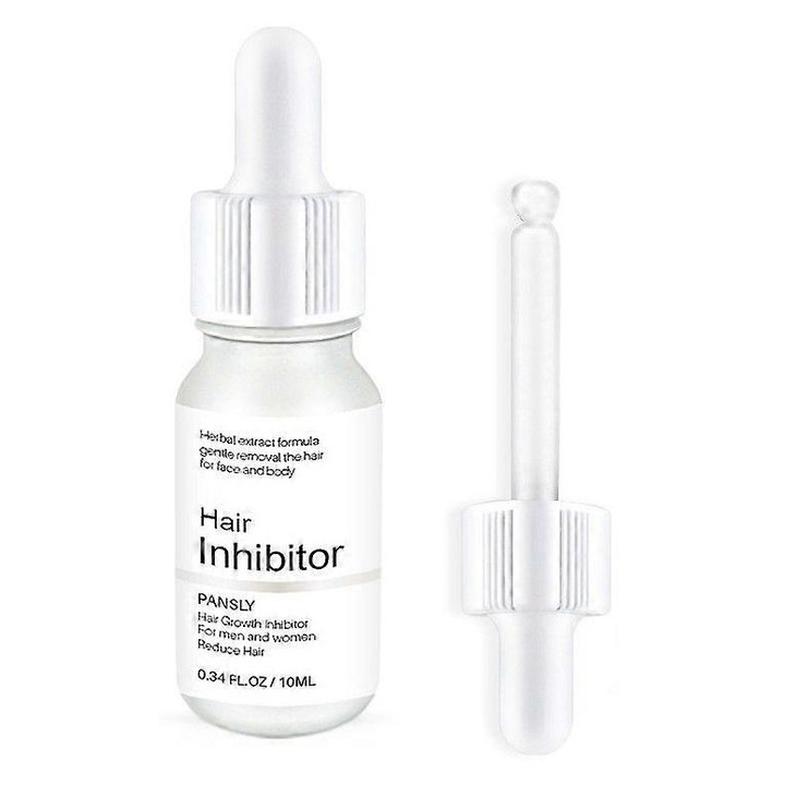 Ser inhibitor de par pentru fata, extracte din plante, utilizare pe fata, brate, picioare