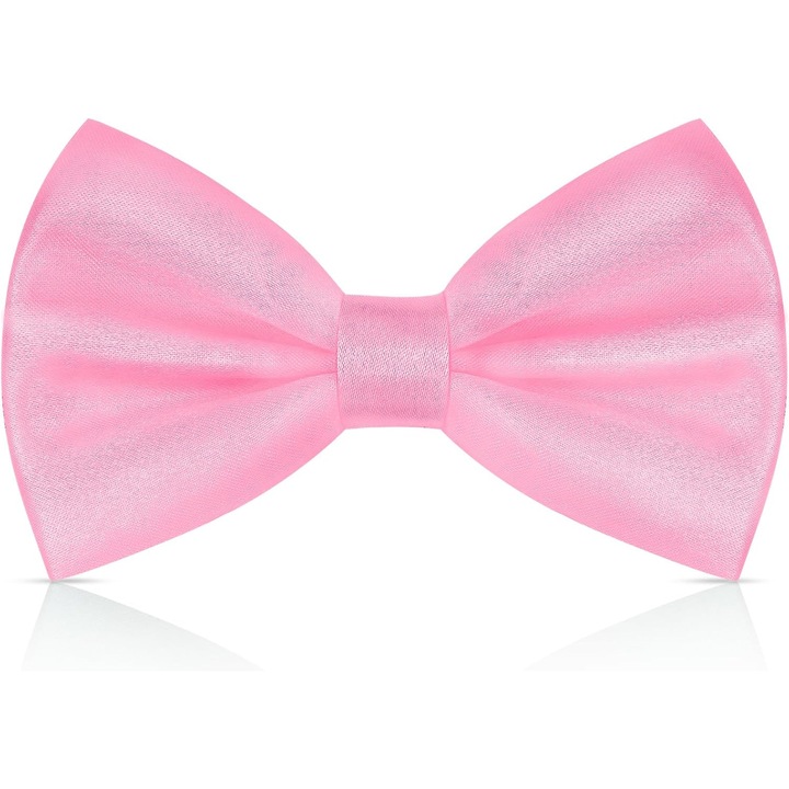 Papion barbati, satin, roz, ajustabil, set