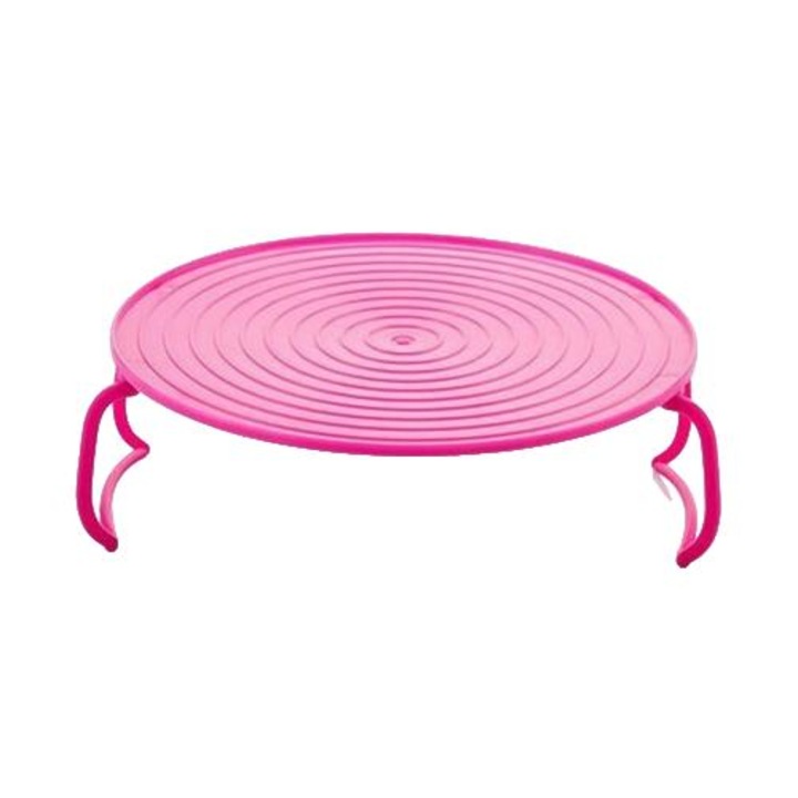 Suport pentru cuptor cu microunde, din plastic, multifunctional roz