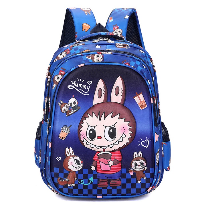 Geanta pentru fetita, LABUBU, desen animat, geanta de umar, albastru, 41 x 30 x 19 cm