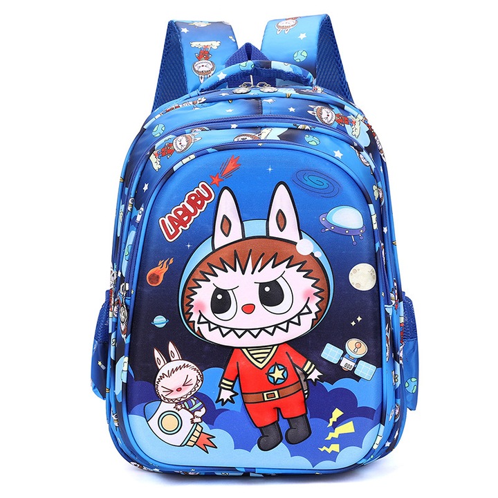 Geanta pentru fetita, LABUBU, desen animat, geanta de umar, albastru, 41 x 30 x 19 cm