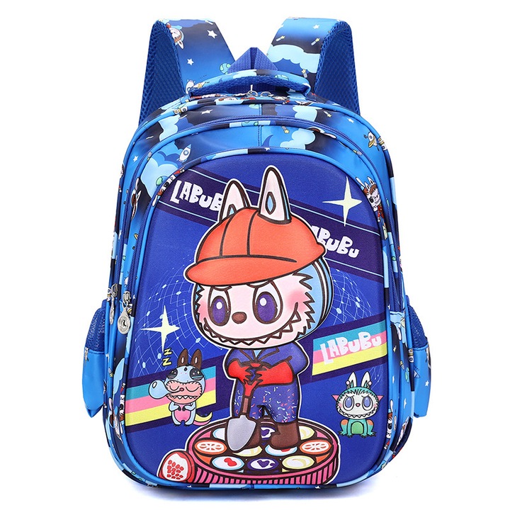 Geanta pentru fetita, LABUBU, desen animat, geanta de umar, albastru, 41 x 30 x 19 cm