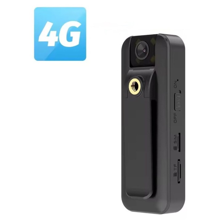 Mini camera spion SpyGadget,4G, filmare 4K, night vision, detectare miscare, acumulator incorporat