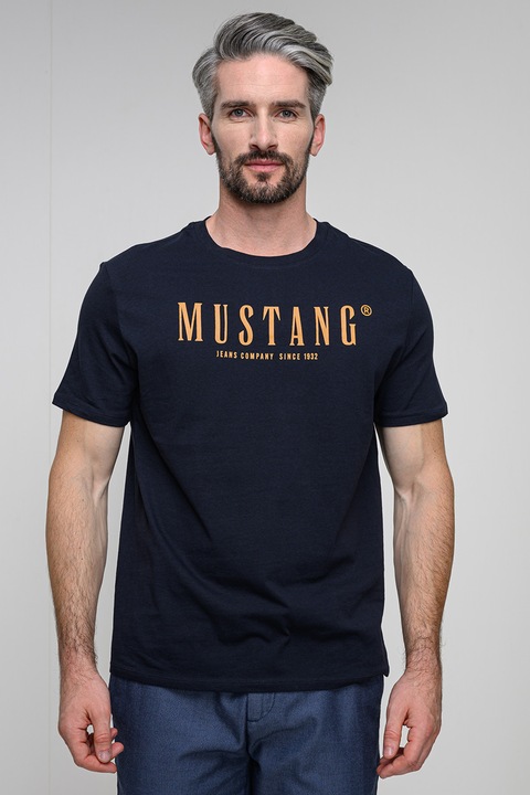 Mustang, Kerek nyakú logós póló, Tengerészkék