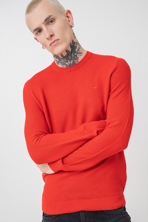 Mustang, Памучен пуловер Elliot, Корал