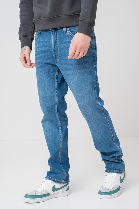 Mustang, Прави дънки Tramper с миди талия, Син меланж