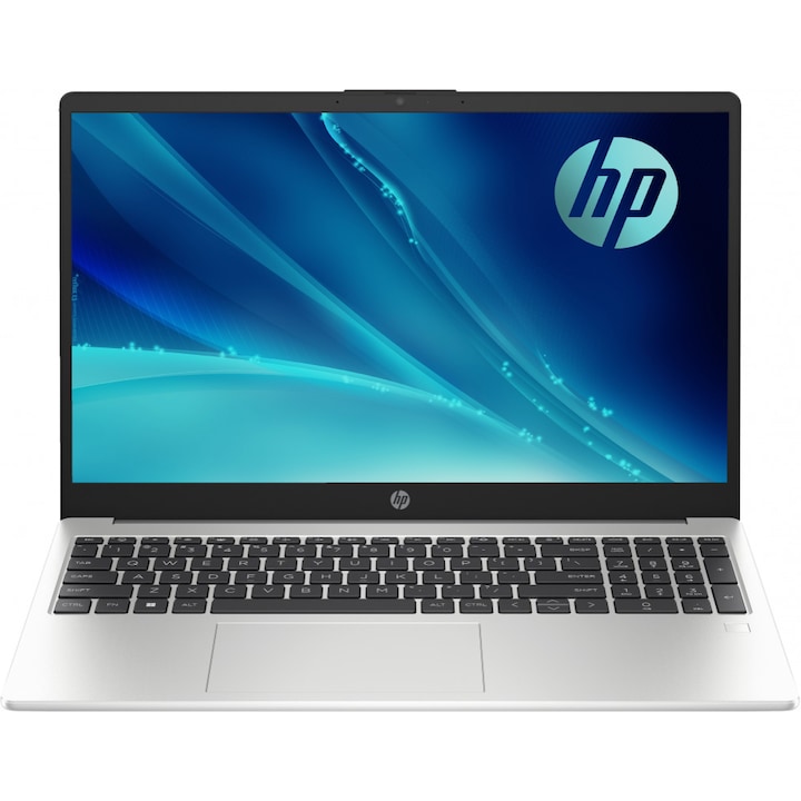 HP 255 G10 Laptop, AMD Ryzen 5 7530U, 8GB Memória, 2000GB SSD, 15.6" FullHD kijelző, Ezüst, Böngésző, Vírusirtó, Magyar kiosztás, Windows 11 Pro