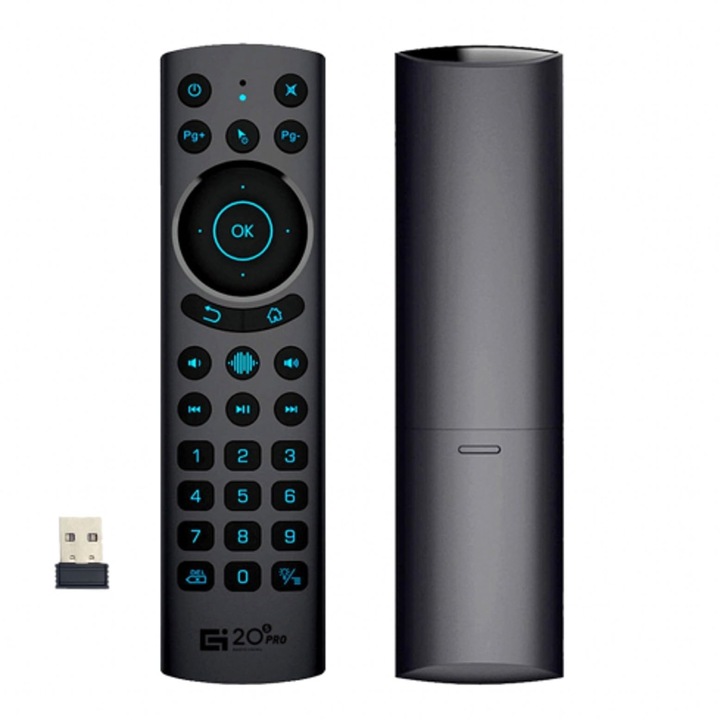 Jzk Telecomanda Wireless Cu Mouse Vocal, G20S Pro Plus Bt5.0 2.4G Telecomanda Inteligenta Cu Mod Dual Cu Iluminare De Fundal Pentru Android Tv Box Proiector Computer