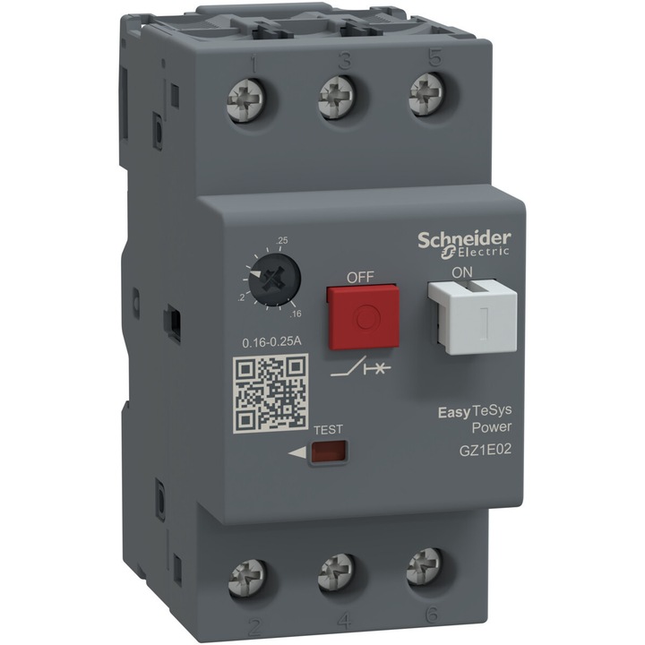 Intrerupator termomagnetic Schneider Electric GZ1 E, 0,16-0,25 A, IP 41, IP 55