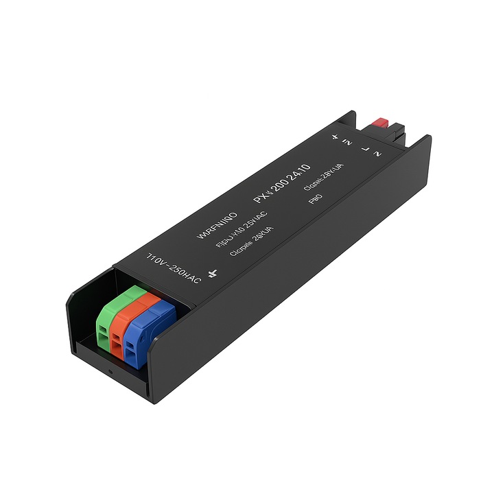 Тънко захранване 300W, 24V 12.5A, перфориран метален корпус, стабилизирано напрежение, идеално за LED осветление и електронни системи