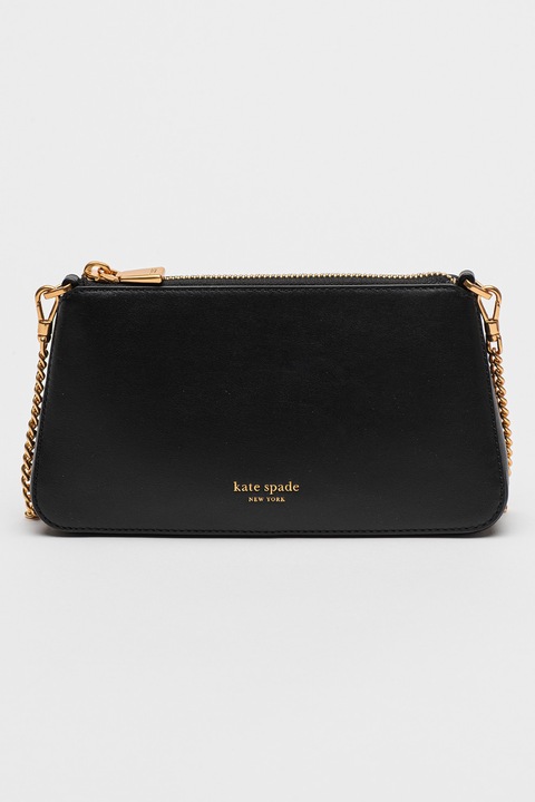 KATE SPADE, Кожена чанта през рамо Grace с презрамка с верижка, Черен