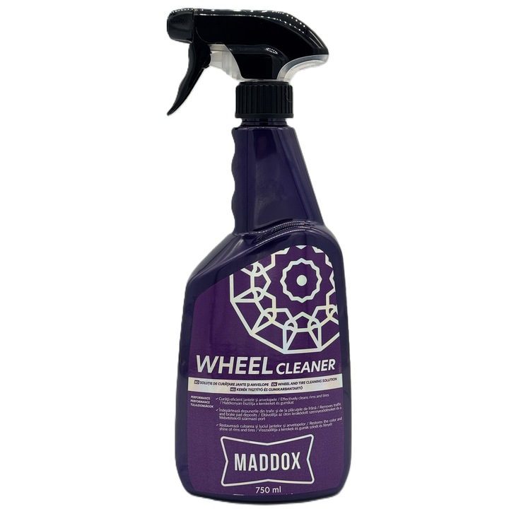 Solutie auto curatare jante si anvelope Maddox, 750ml, Wheel Cleaner