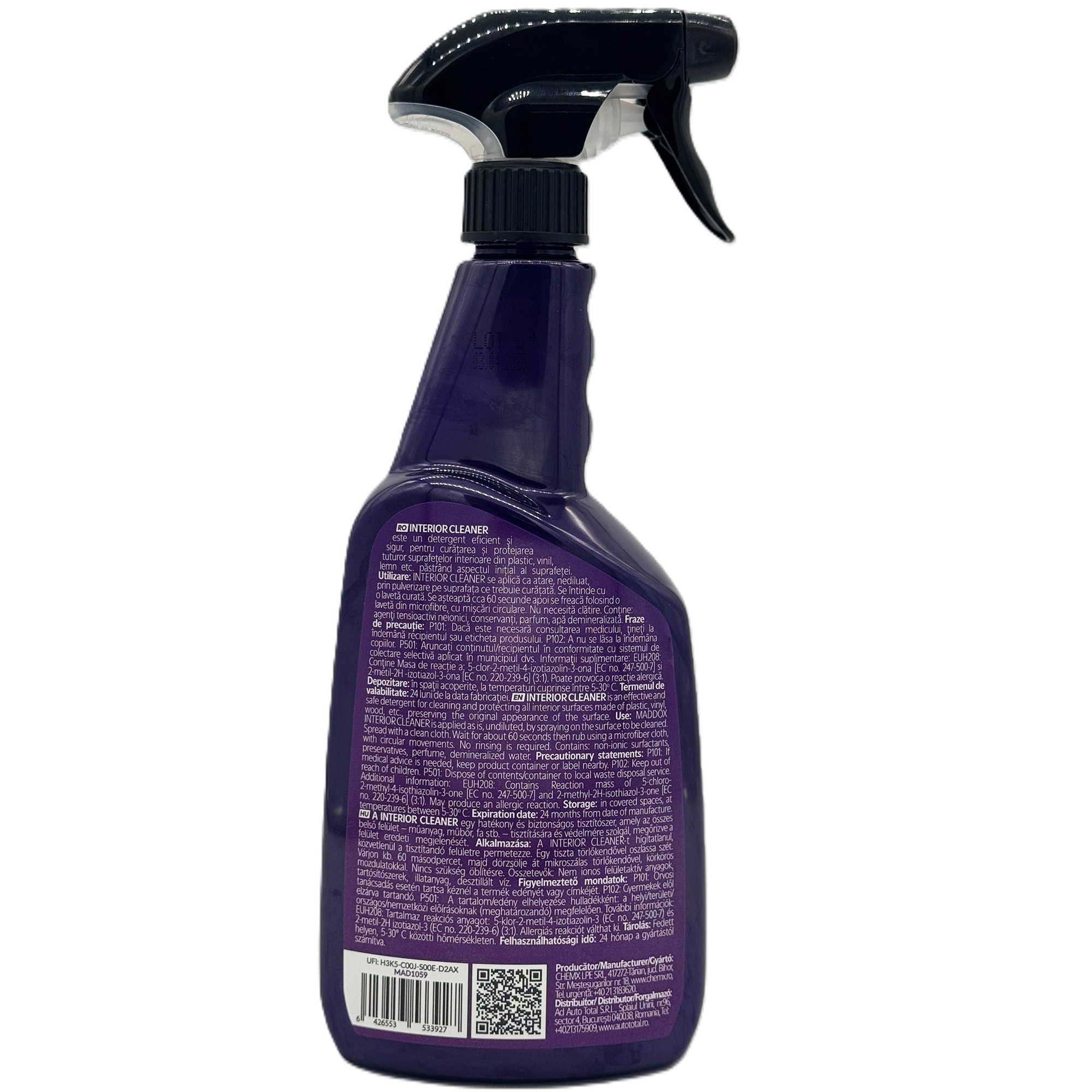 Solutie auto curatare interior Maddox, 750ml, Interior Cleaner - eMAG.ro