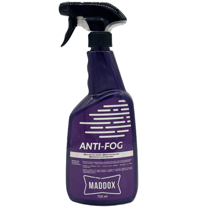 Solutie auto antiaburire geamuri Maddox, 750ml, Antifog
