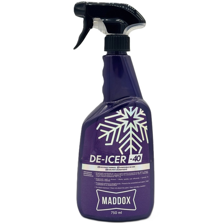 Solutie auto dezghetare geamuri Maddox, 750ml, De-Icer