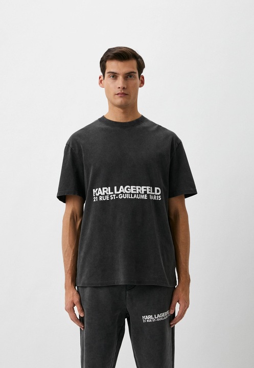 Tricou barbatesc, Karl Lagerfeld, Negru, XS, Negru