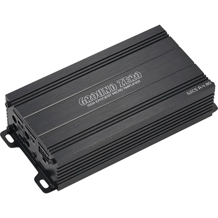 Amplificator auto Ground Zero GZCS A-4.80, 4 canale, 4x60W RMS, compact, 82x151x40mm