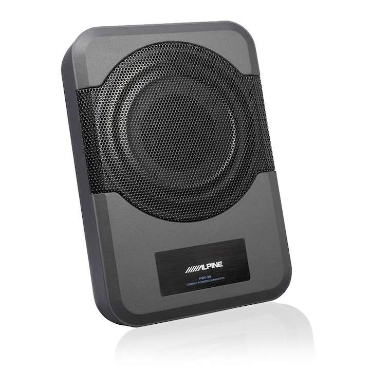 Alpine PWE-S8 lapos autós mélynyomó, 20 cm, 240W, aktív