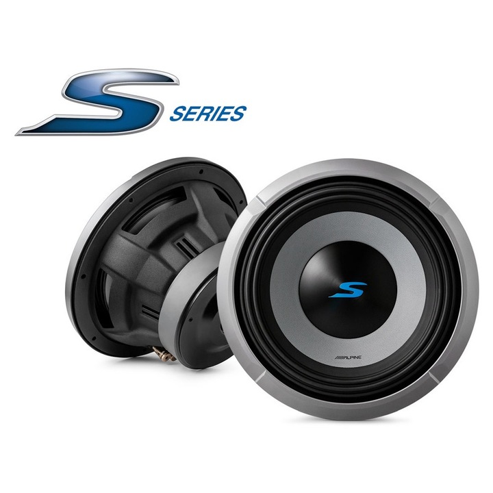 Difuzor subwoofer auto Alpine S2-W10D4, 25 cm, 1800W RMS, 4 ohmi