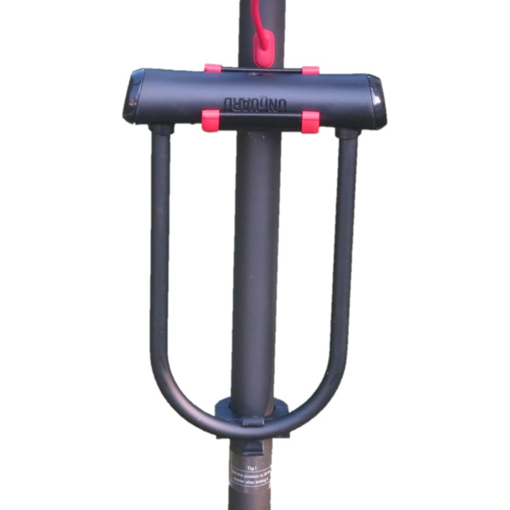 Катинар U-образен OnGuard, За тротинетки Kugoo Kukirin M4/M4 Pro, Дръжка за носене, 120 см кабел, 2 ключа, Против кражба, За електрически тротинетки, Стабилен монтаж, Стомана, Черен