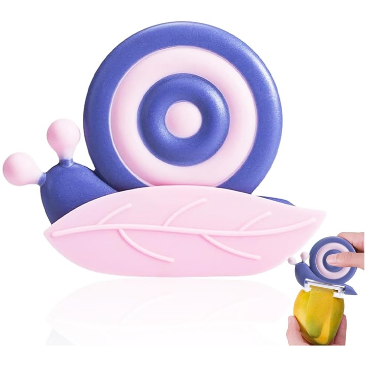 Белачка за зеленчуци и плодове, MunDeir, дизайн на охлюв, циркониева керамика, неплъзгаща се, лесна за употреба