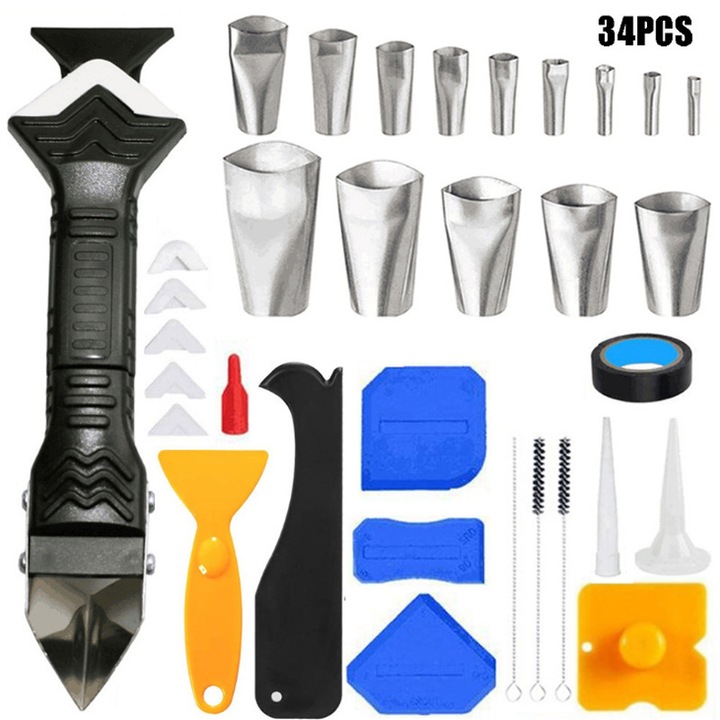 Set 34 Piese Unelte de Etansare, PHIKER, Multifunctional, Multicolor