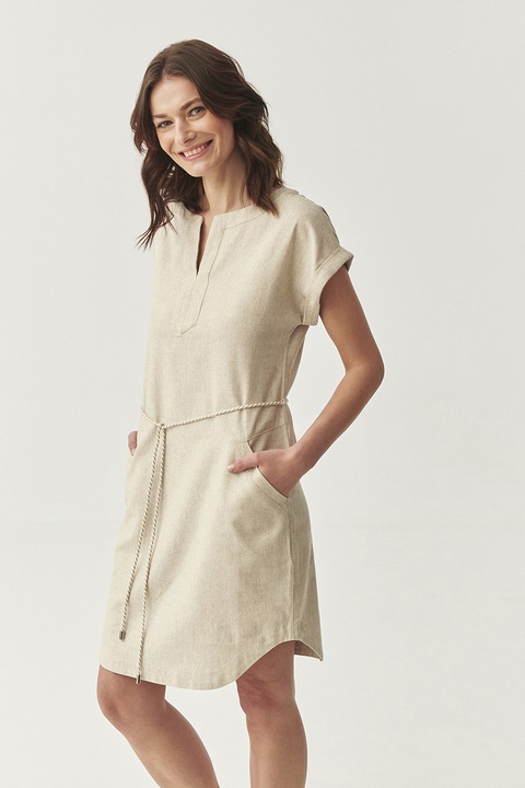 TATUUM, Rochie-tunica din amestec de in, Bej deschis