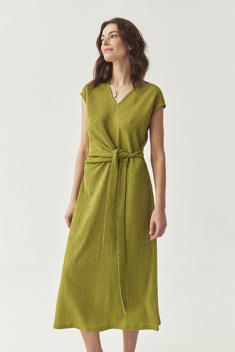 TATUUM, Rochie midi cu croiala avazata, Verde masliniu