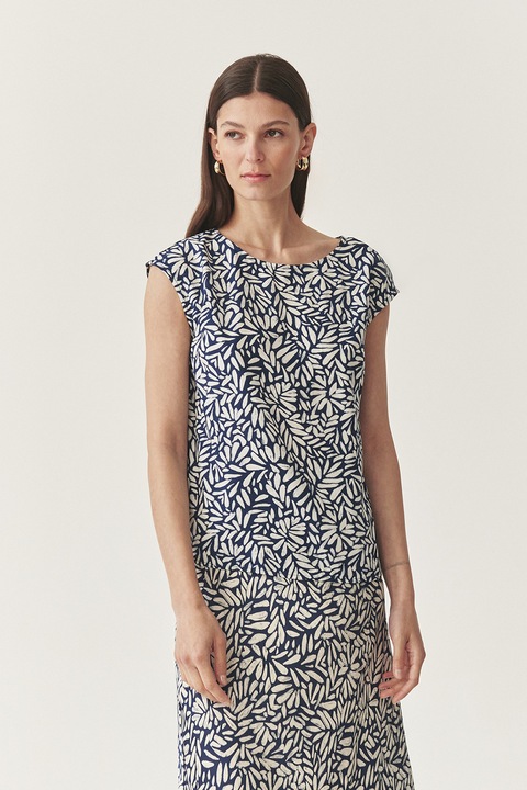 TATUUM, Tricou cu decolteu rotund, Alb/Bleumarin