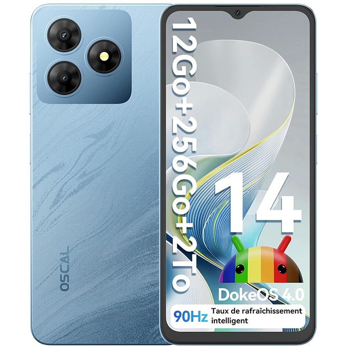 Telefon mobil Oscal FLAT 2, 5G, 18GB Ram(6GB + 12GB extensibili