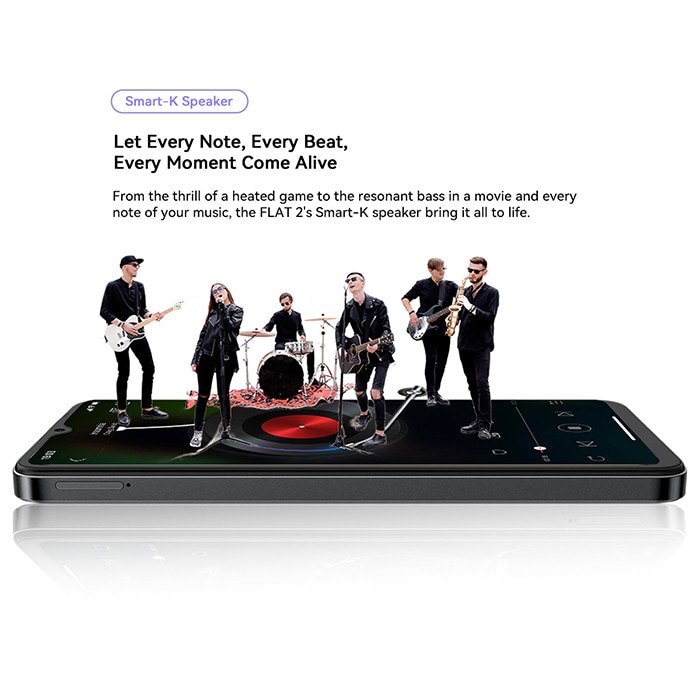 Telefon mobil Oscal FLAT 2, 5G, 12GB Ram(4GB + 8GB extensibili), 256GB, 8 nuclee, 6.67'' HD+, Android 14, 5000mAh, Rezistent la praf/anti-picatura/impermeabil, Deblocare amprenta/Fata ID/NFC, Negru