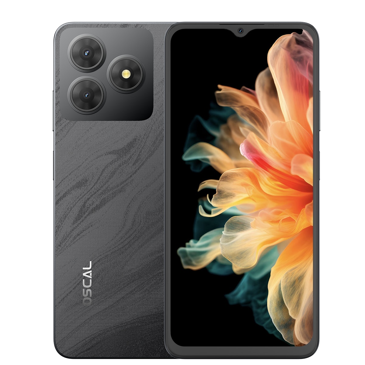 Telefon mobil Oscal FLAT 2, 5G, 12GB Ram(4GB + 8GB extensibili), 256GB, 8 nuclee, 6.67'' HD+, Android 14, 5000mAh, Rezistent la praf/anti-picatura/impermeabil, Deblocare amprenta/Fata ID/NFC, Negru