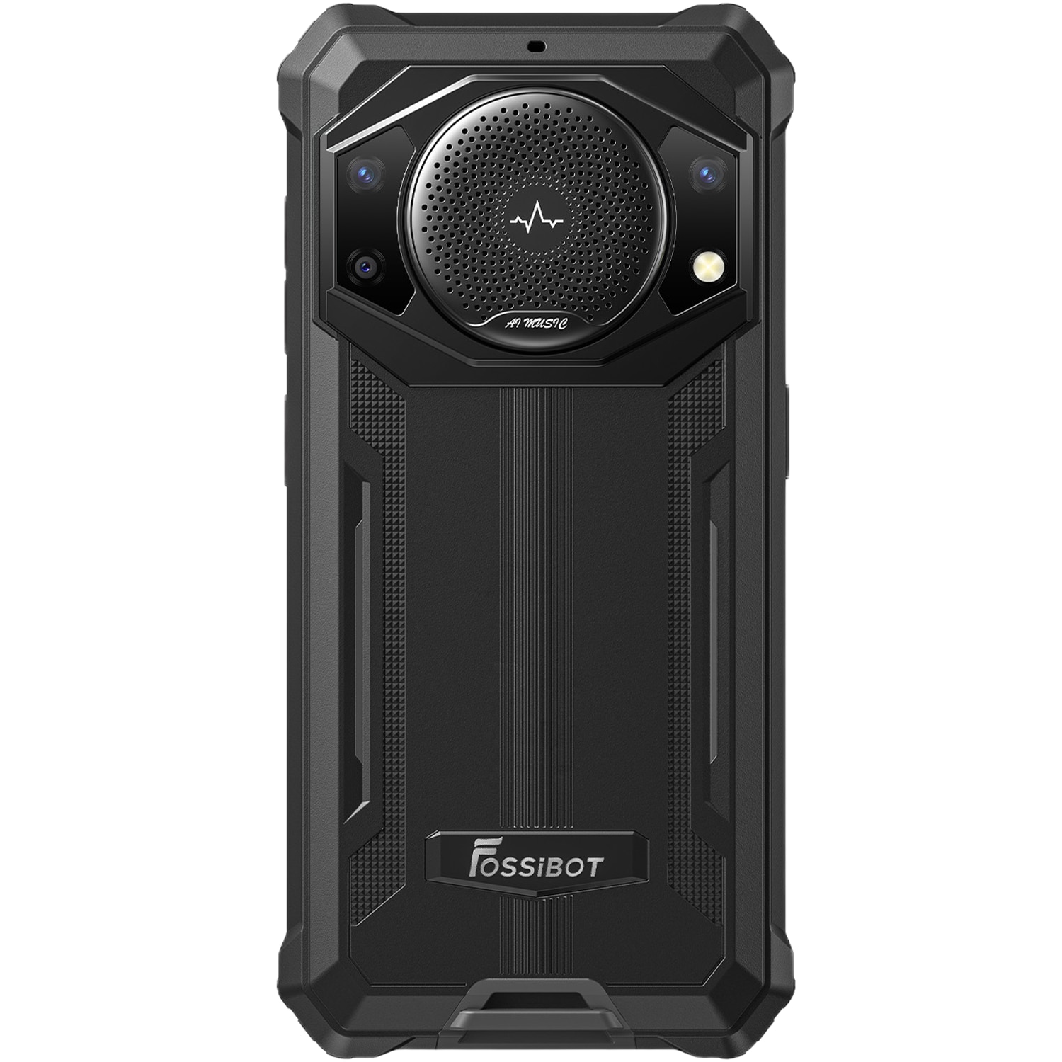 Telefon mobil FOSSIBOT F101P, Dual SIM, 4G, IPS 5.45-inch, Octa-Core, 7GB RAM (4GB + 3GB ext), 64GB, 10600mAh, Super Speaker 123dB, NFC, IP68, Android 13, Black