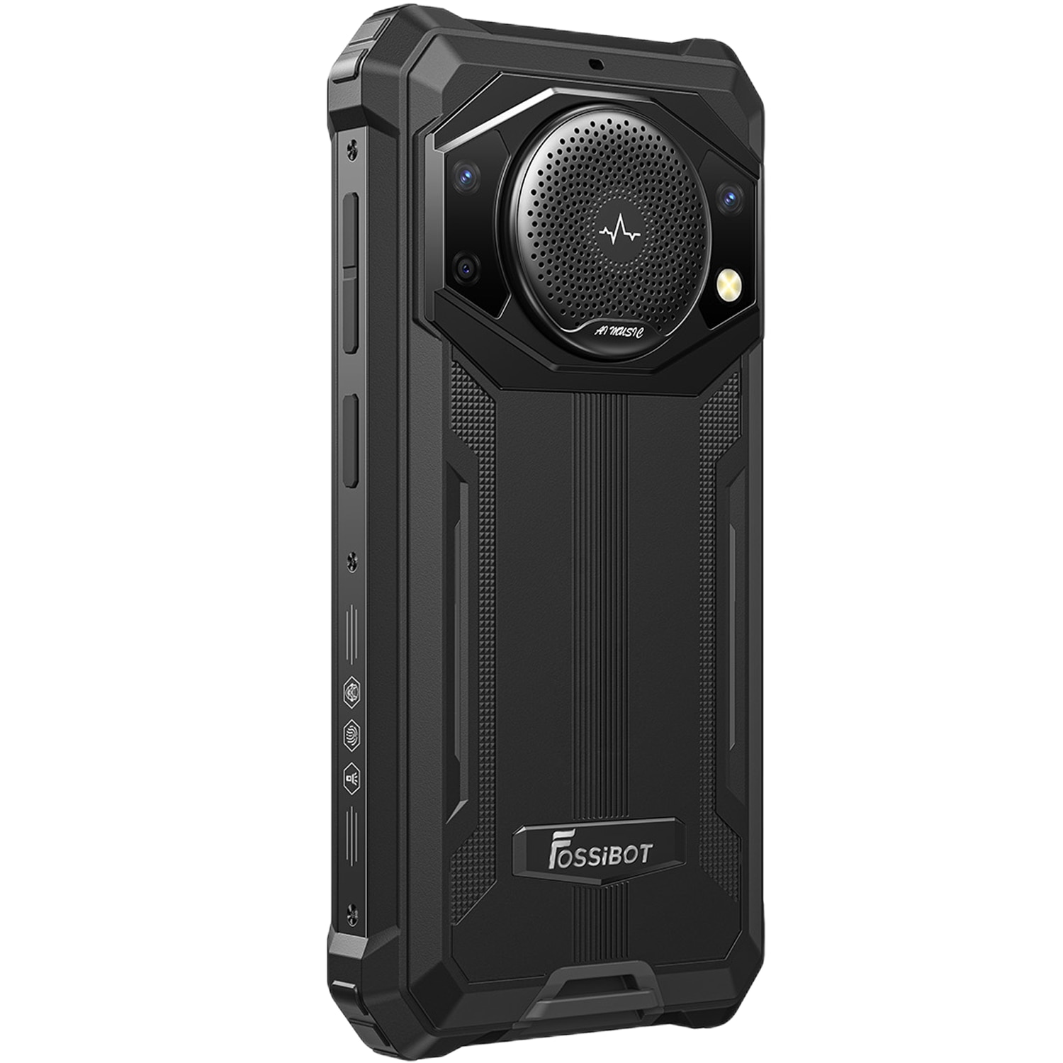 Telefon mobil FOSSIBOT F101P, Dual SIM, 4G, IPS 5.45-inch, Octa-Core, 7GB RAM (4GB + 3GB ext), 64GB, 10600mAh, Super Speaker 123dB, NFC, IP68, Android 13, Black