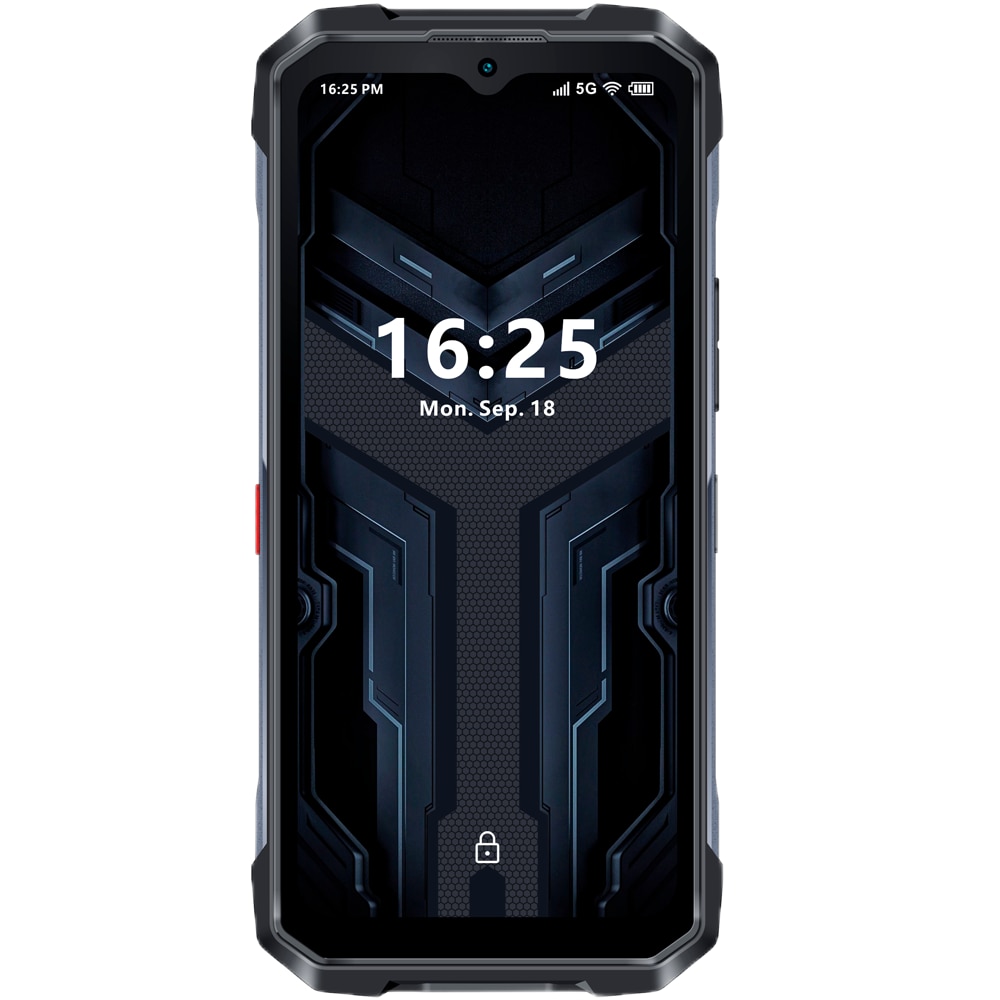 Telefon mobil HOTWAV Hyper 7s, Dual SIM, 5G, 6.6-inch 120Hz, Octa-Core, 16GB RAM (4GB + 12GB ext), 256GB, RGB Light Dynamic, 10800mAh, NFC, IP68, Android 15, Negru