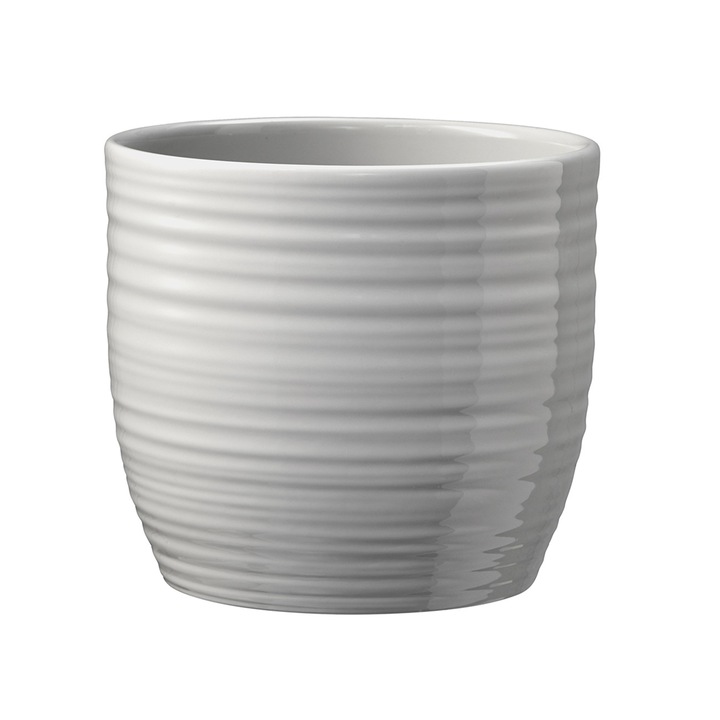 Ghiveci ceramica, Bergamo Pure, 13 cm, gri deschis