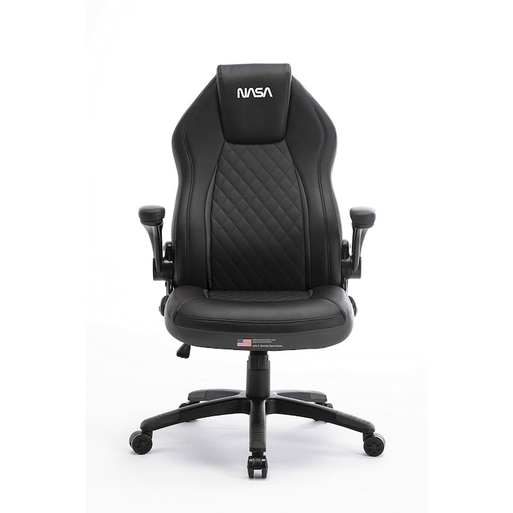 Scaun de gaming NASA VO022-K, negru, ergonomic