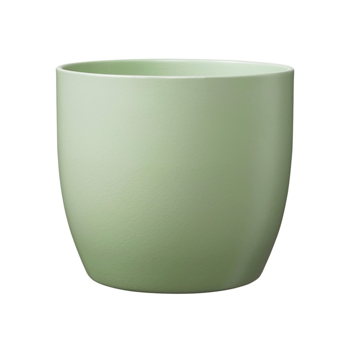 Ghiveci ceramica, Basel, verde fistic, 19 cm
