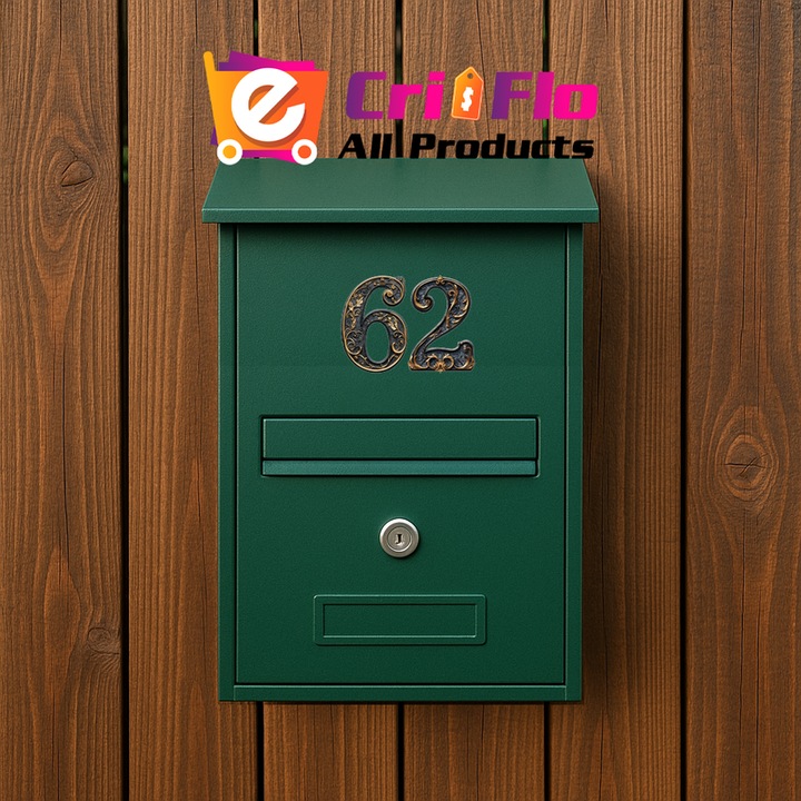 Numar cifra 62, Pentru casa, Efect 3D, Numere de usa, cutie postala, apartament, hotel, birou, camera, curte, cafenea, Autoadeziv, Cri-Flo, Culoare Negru, Inaltime 8 cm