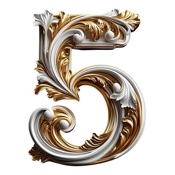 Număr pentru ușă 3D, CRI-FLO, Alb, Autoadeziv, 8cm