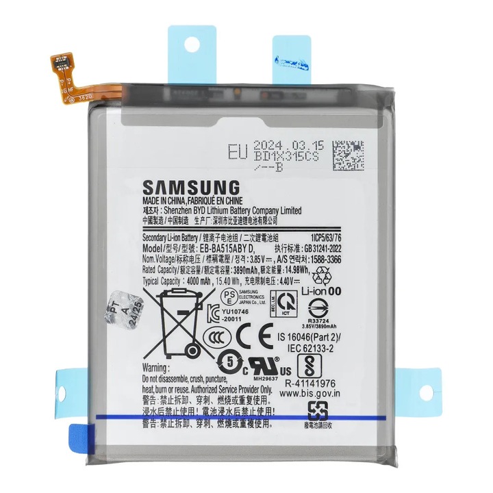 ServicePack akkumulátor Samsung A51 A515 készülékhez, EB-BA515ABY, GH82-21668A