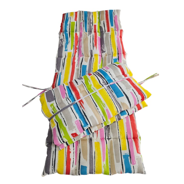 Perna sezlong 120x50x2,5 cm, set 2 buc, multicolor