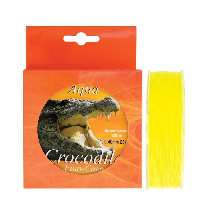 Fir monofilament Baracuda Aqua Crocodile Fluo-Carp, 600m, 0.50mm, rezistenta la rupere 33kg