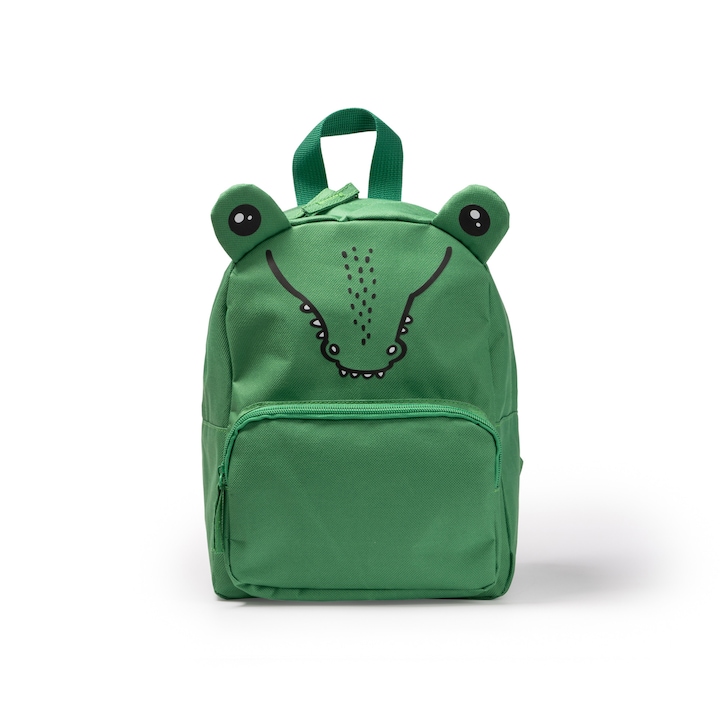 Ghiozdan de gradinita pentru copii, Paruniv, 21, 5 x 17, 5 x 29 cm, Verde