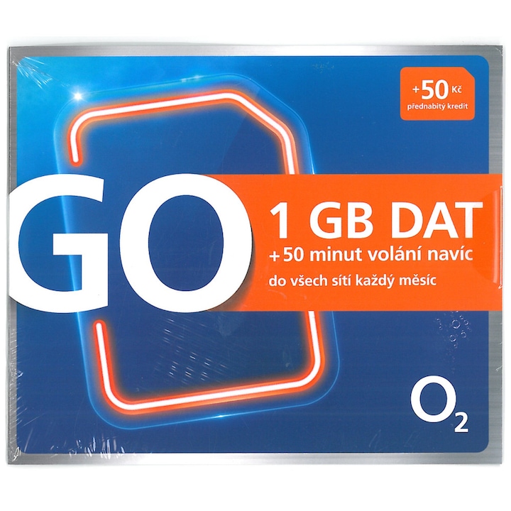 Cartela SIM Cehia GO 1GB prepaid, 6 luni valabilitate