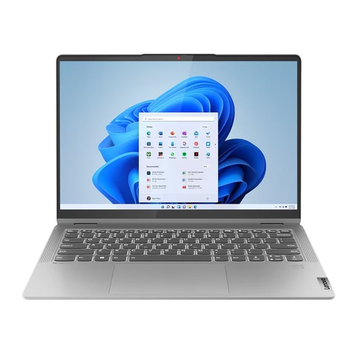Laptop Lenovo IdeaPad Flex 5 14ABR8, 82XX00G8BM, 14", AMD Ryzen 5 5625U (6-core), Grafica Intel Iris Xe, 16GB 4266Mhz LPDDR4X, Gri