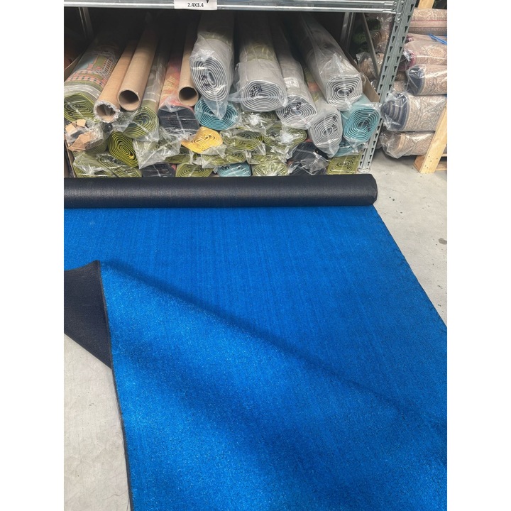 Изкуствена трева Модел Covorexpert F7, Ширина 2 м, Размер 200 x 900 см, Синя, Височина на нишката 7 мм, Антиалергична, Полипропилен, Двор, Тераса, Балкон, Басейн, Детска площадка, Детска градина, Спортно игрище