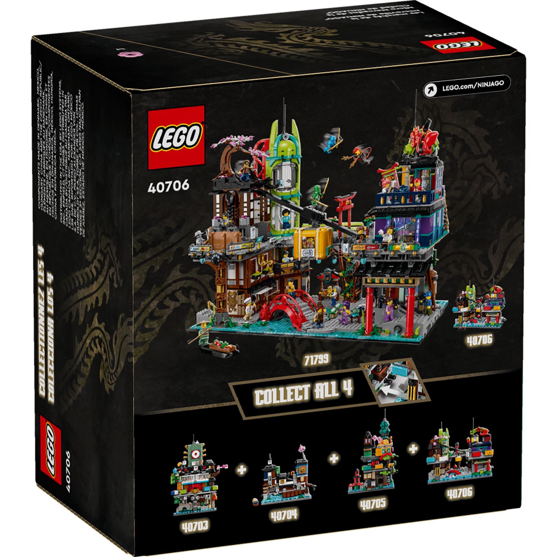 Set constructie LEGO NINJAGO 40706, 365 piese, micro Piata NINJAGO