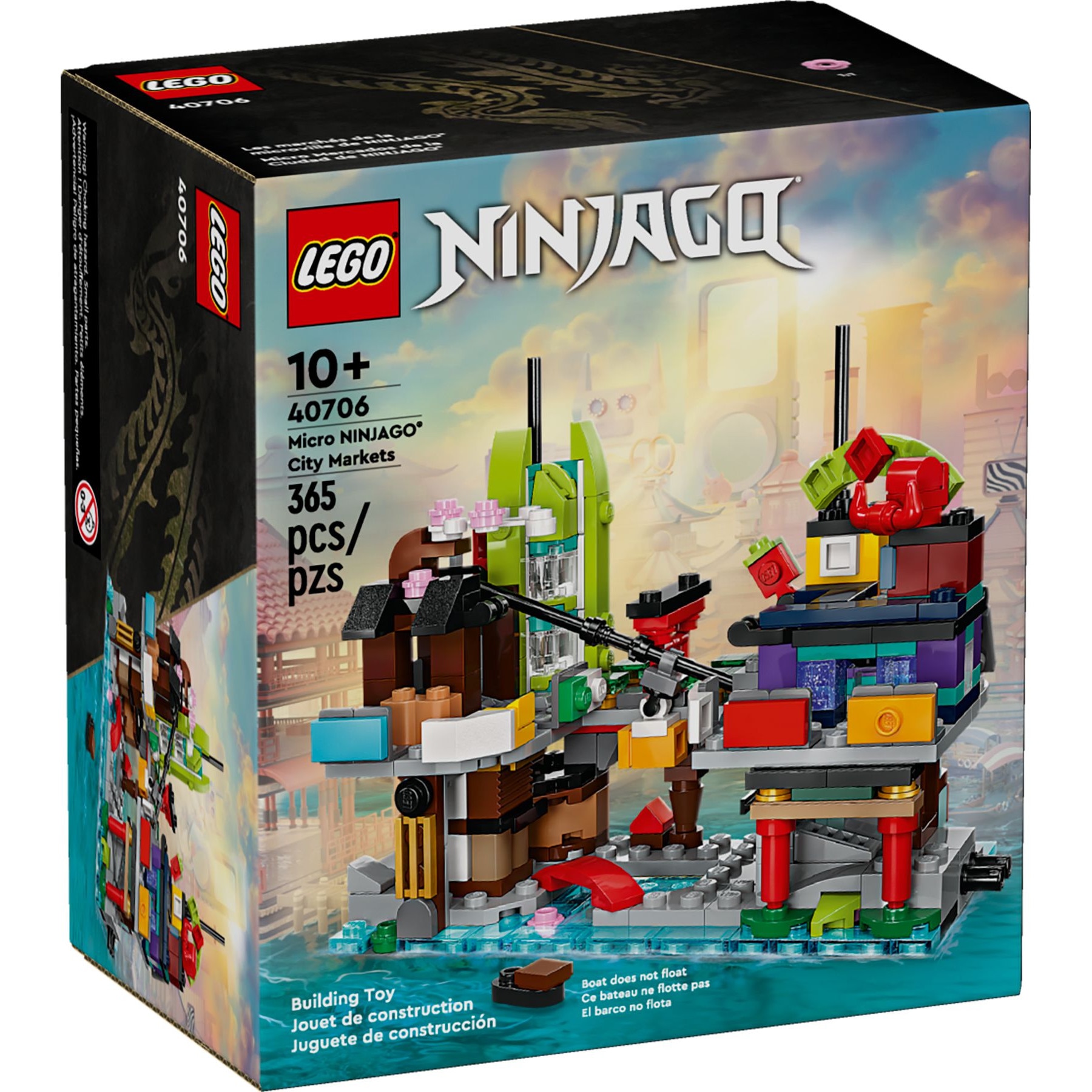 Set constructie LEGO NINJAGO 40706, 365 piese, micro Piata NINJAGO